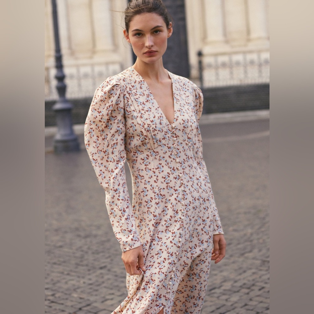 Mango floral print dress’ NWT